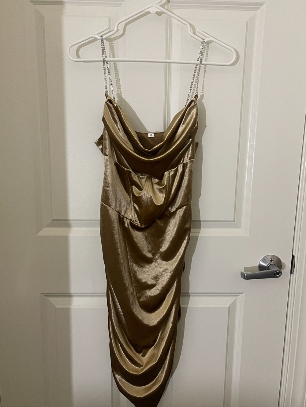 Shein Velvet Draped bodycon dress